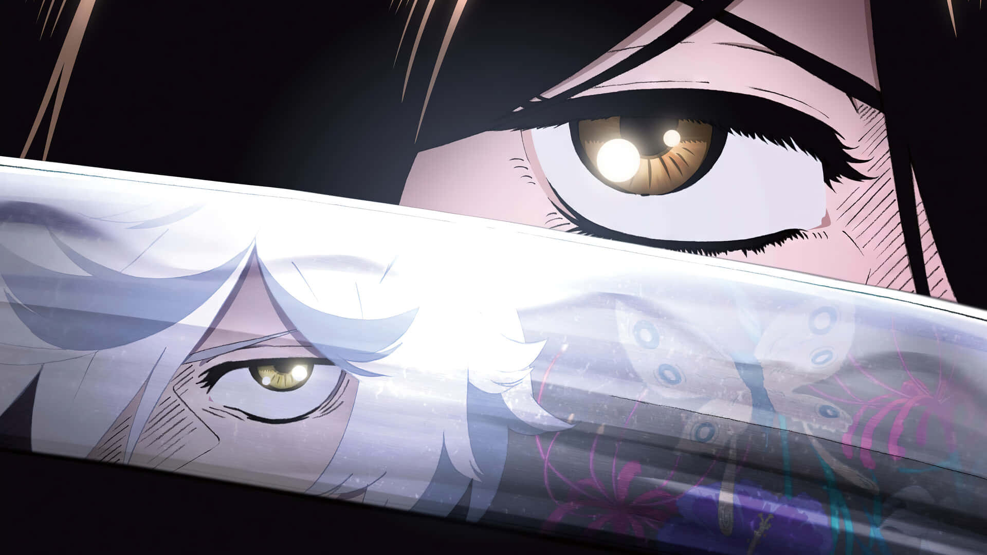 Intense_ Anime_ Eyes_ Reflection Wallpaper