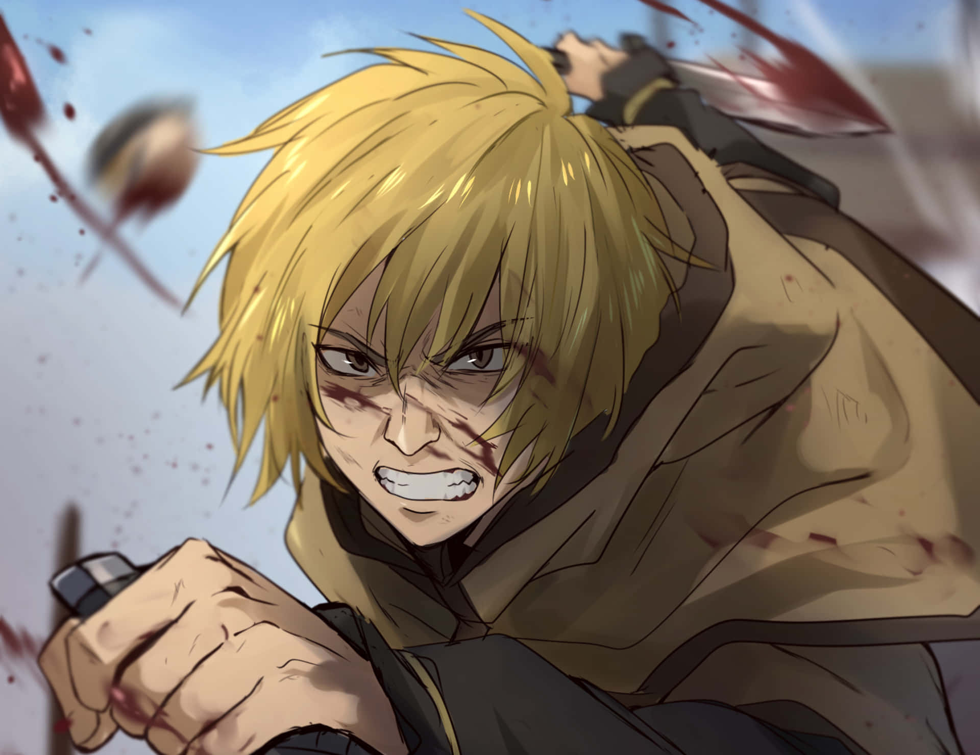 Intense Anime Warriorin Battle Wallpaper
