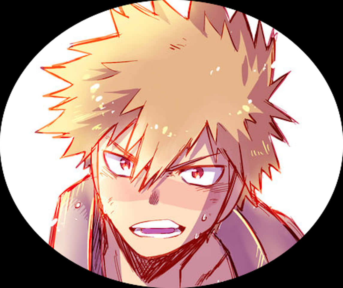 Intense Bakugou Close Up PNG