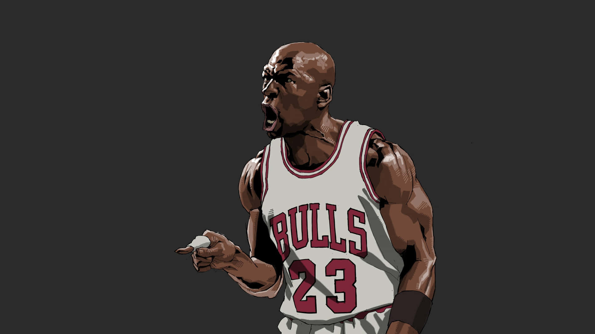 Intense Basketball Player Illustration Wallpaper