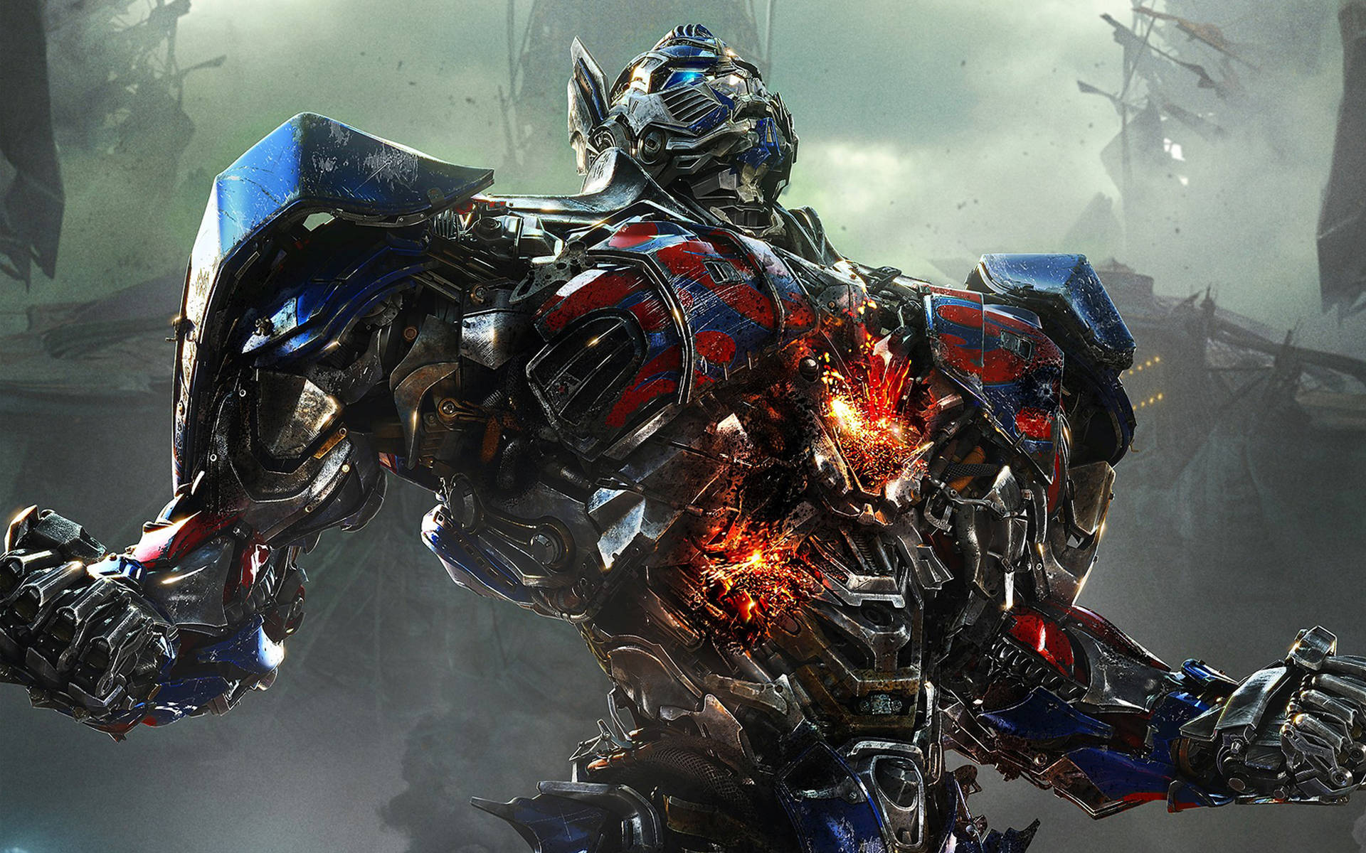 Intense Battle Between Optimus Prime And Megatron In Transformers Prime Wallpaper