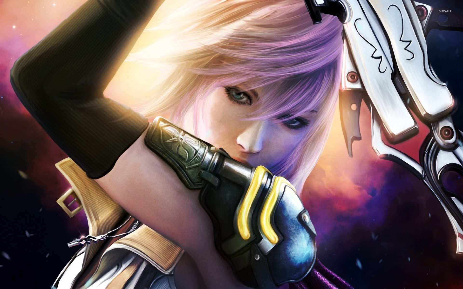 Intense Battle Stance - Lightning From Final Fantasy Wallpaper