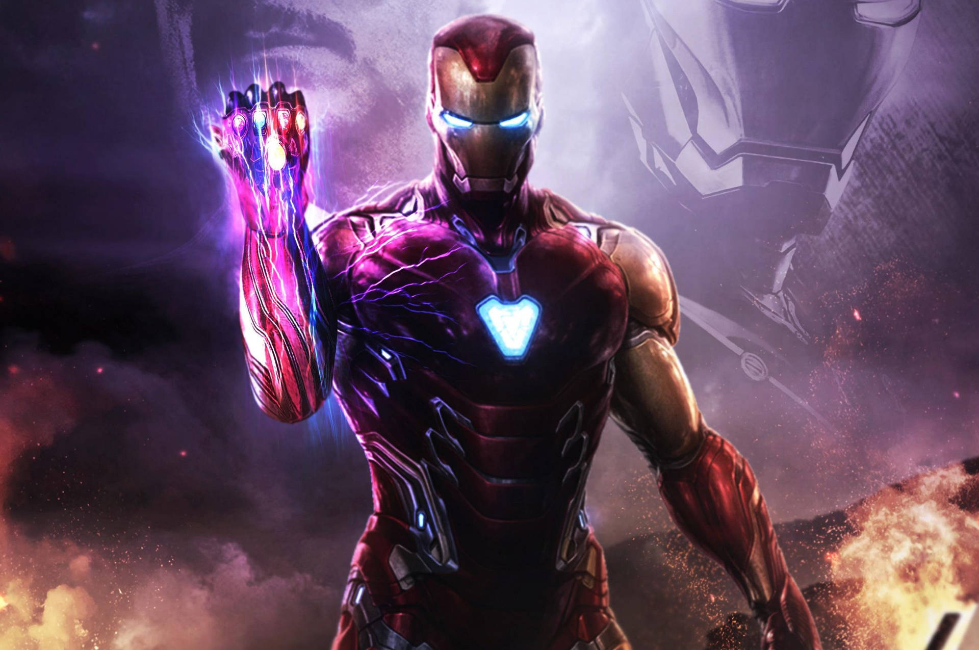 Intense Battle Stance Of Iron Man In 4k Avengers Wallpaper Wallpaper