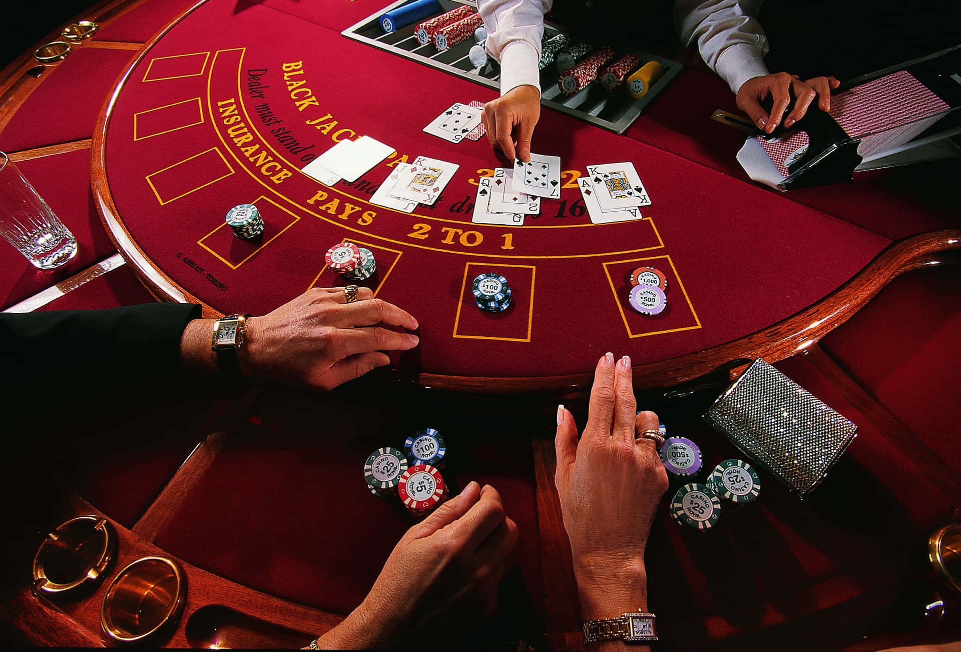 Intense Blackjack Gameat Casino Wallpaper