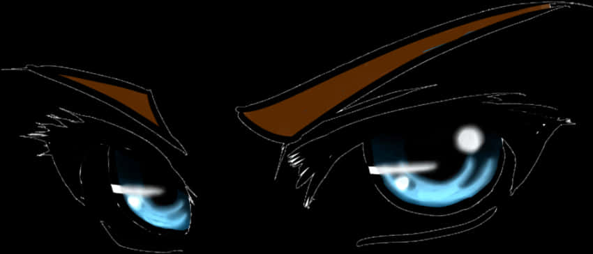 Intense_ Blue_ Eyes_ Artwork PNG