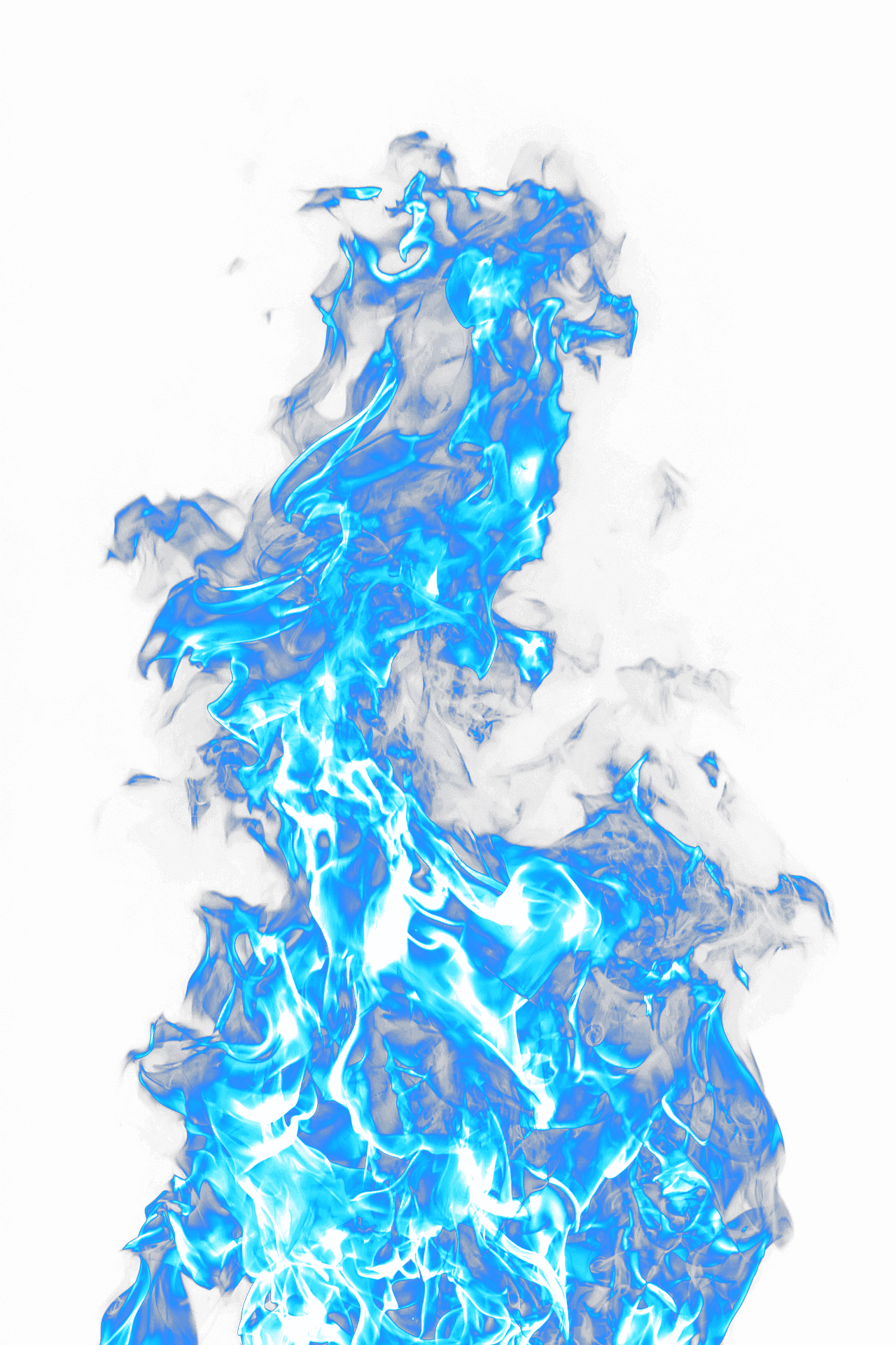 Intense Blue Flame Texture PNG