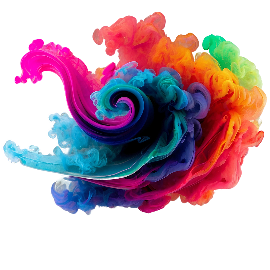 Intense Color Smoke Curl Png 06122024 PNG