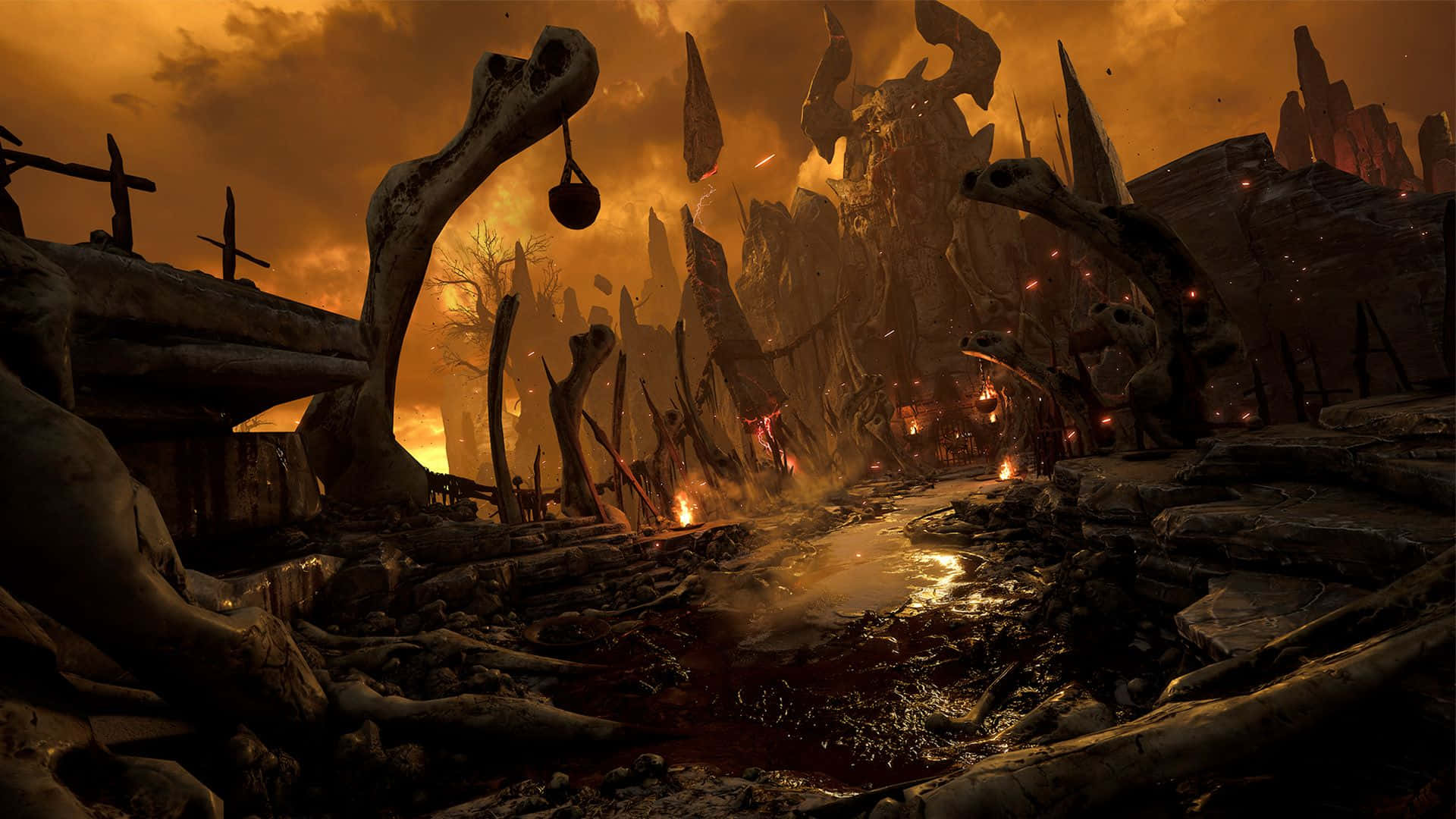 Intense Combat Scene From Doom Eternal