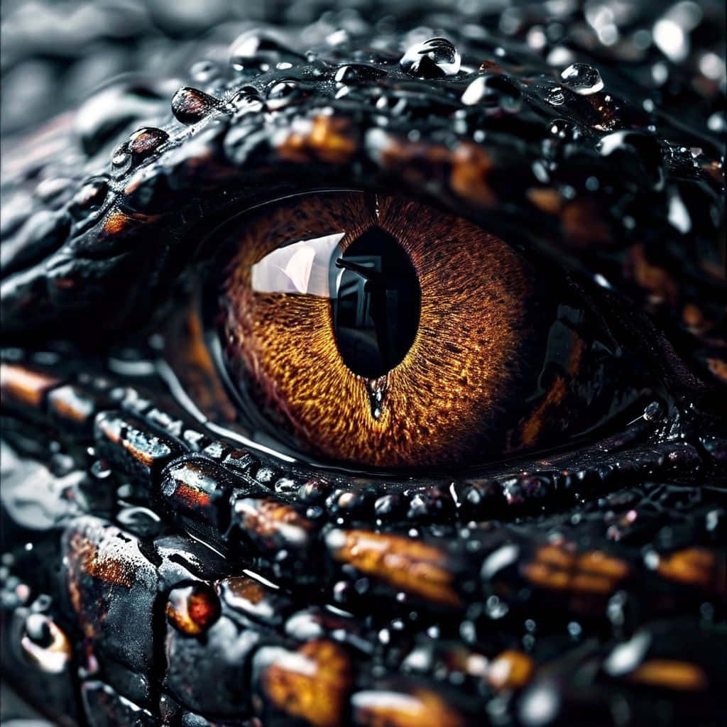 Download Intense Crocodile Eye Closeup.jpg Wallpaper | Wallpapers.com