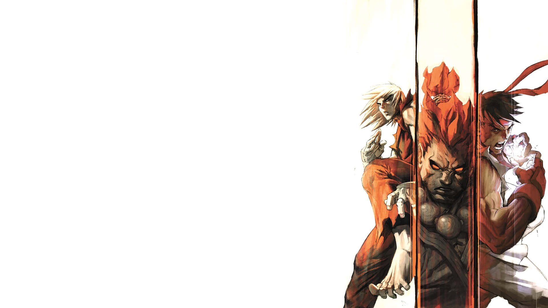 Intense Fighting Game Characters Artwork Wallpaper