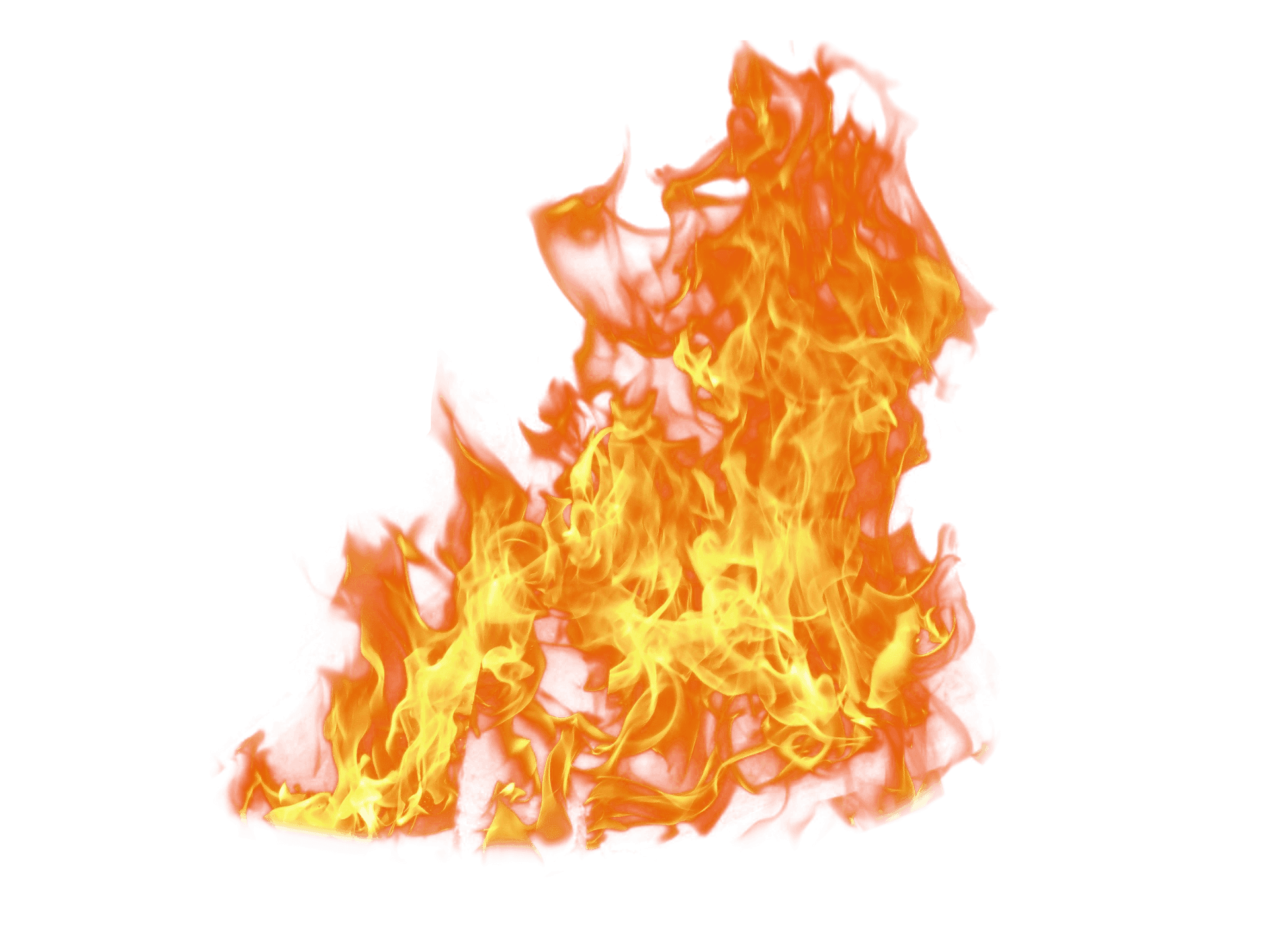 Intense_ Flame_ Isolated_on_ Blue_ Background PNG