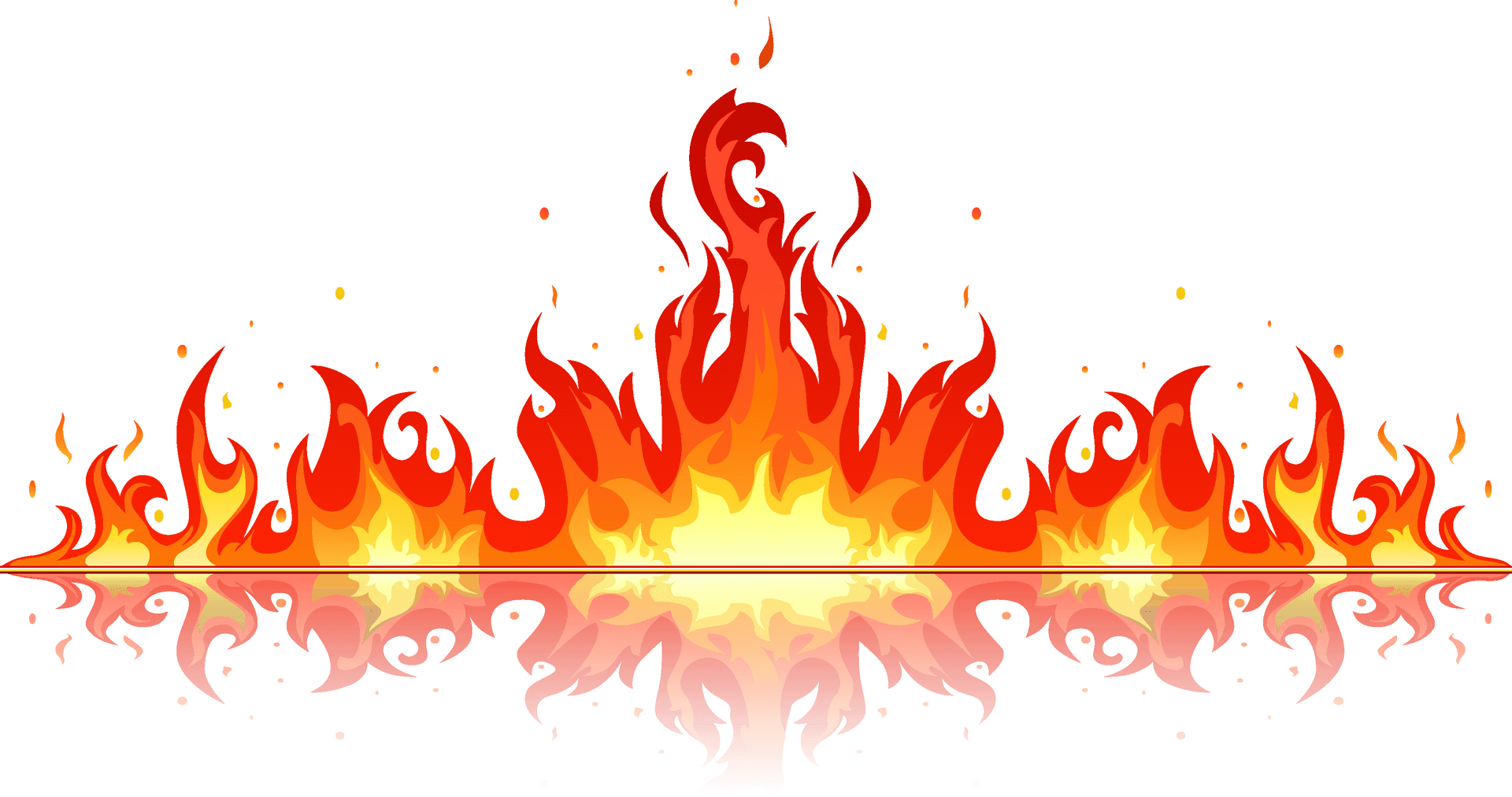 Intense Flame Vector Art PNG