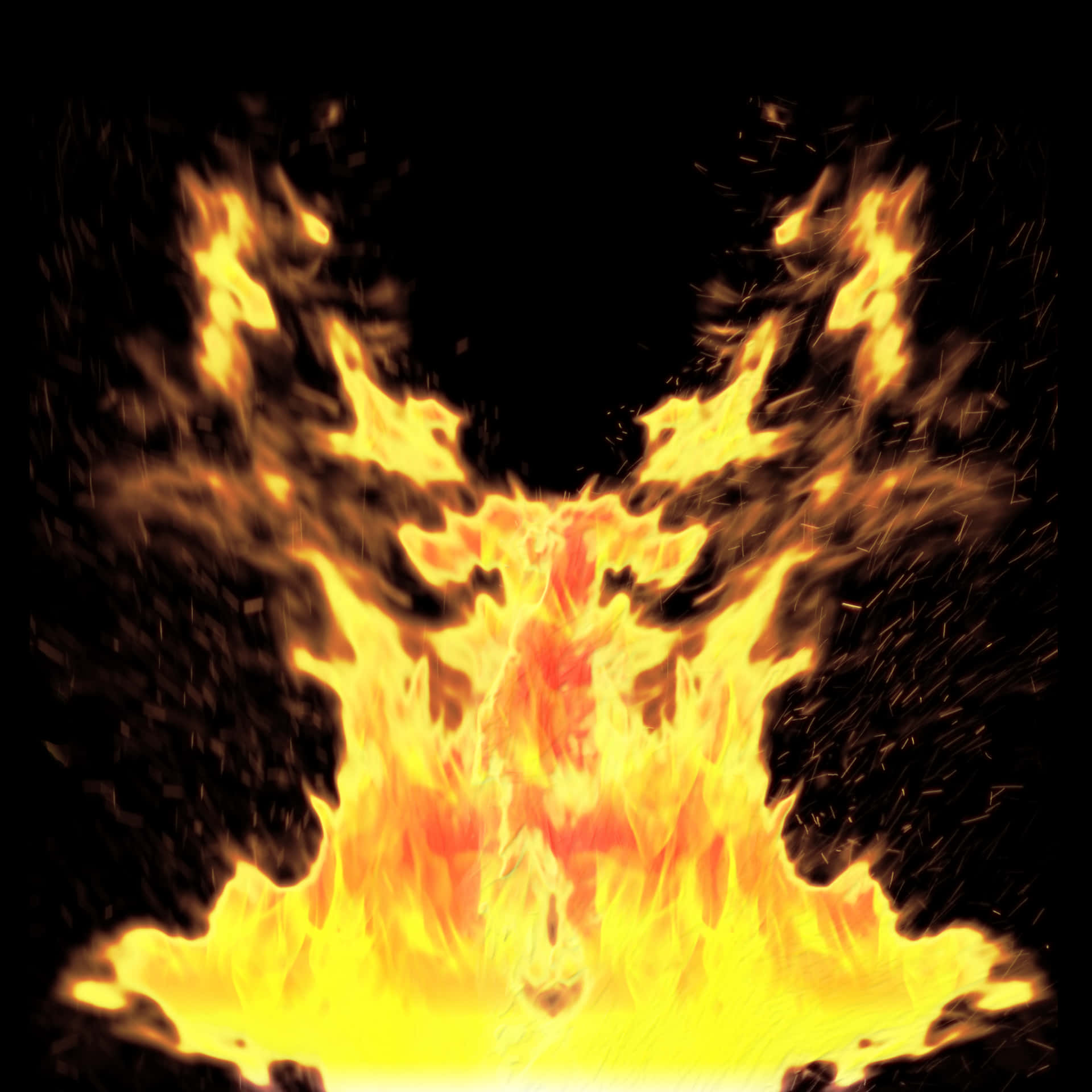 Intense Flames Abstract PNG