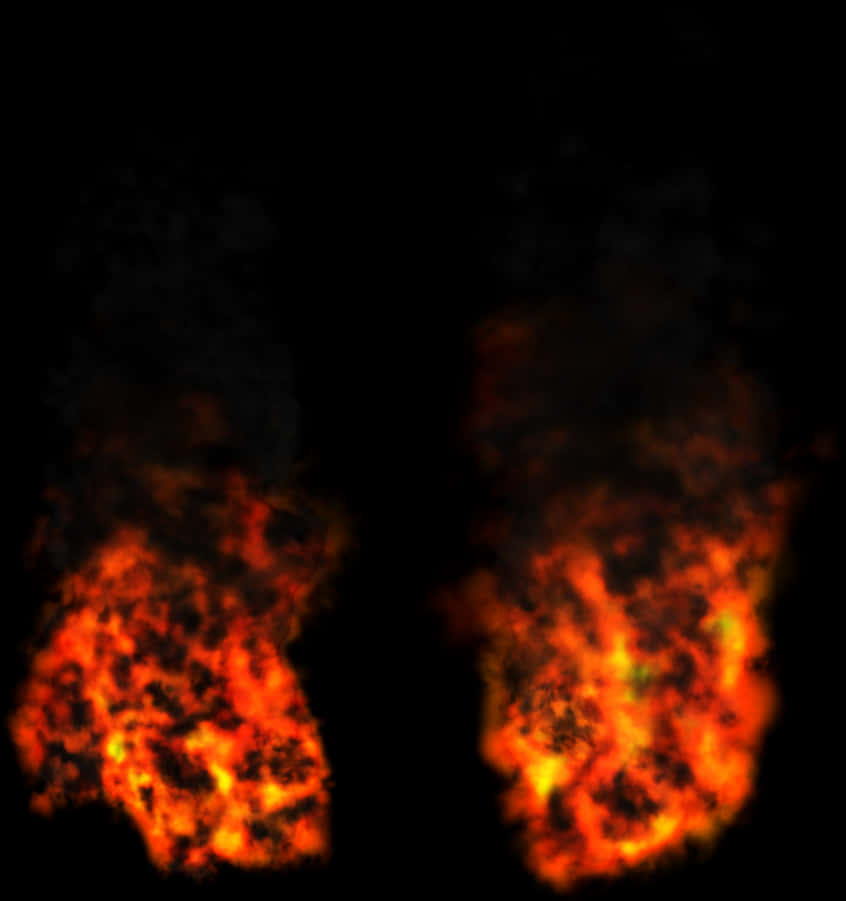 Intense_ Flames_ Against_ Dark_ Background PNG