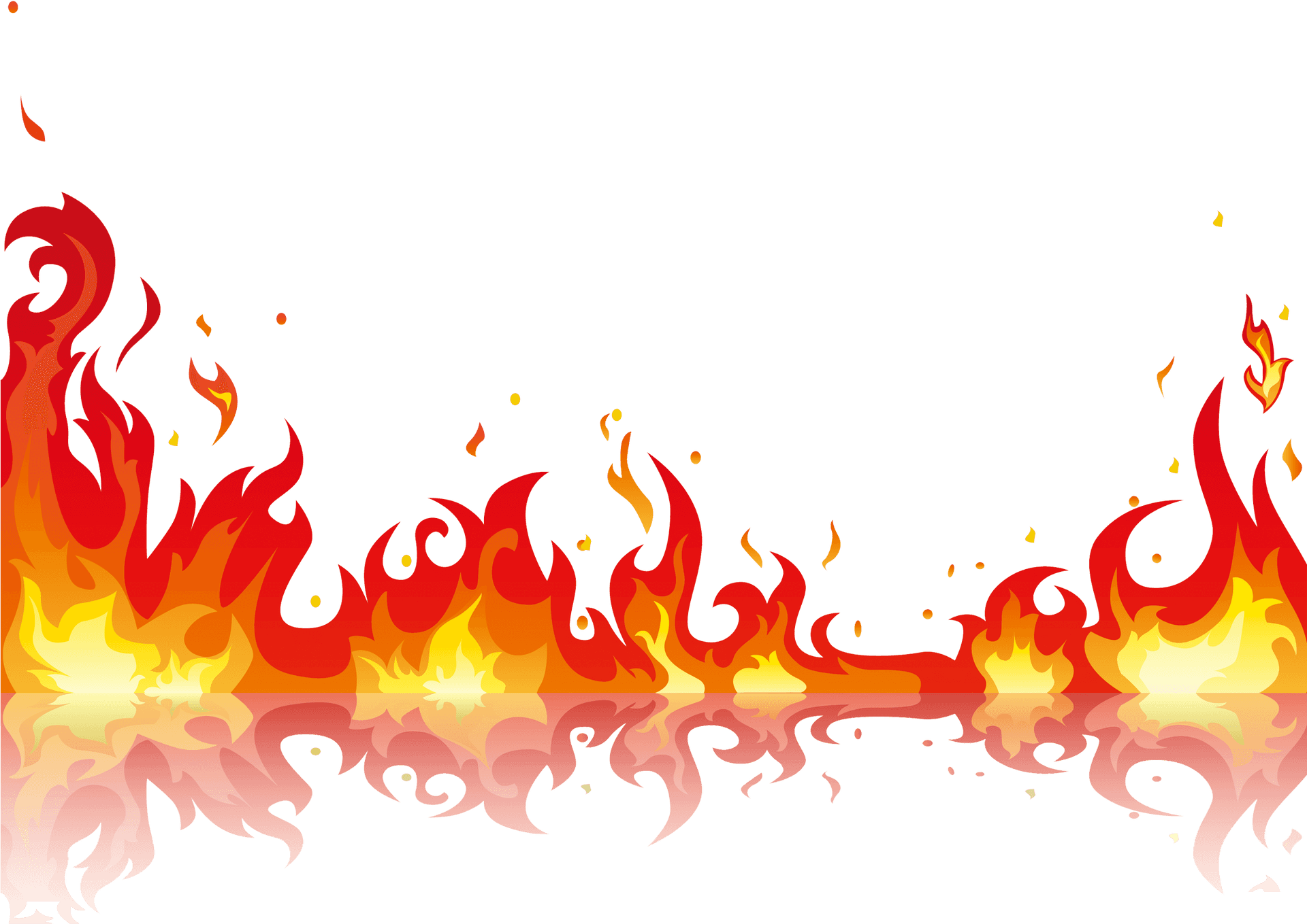 Intense Flames Graphic PNG