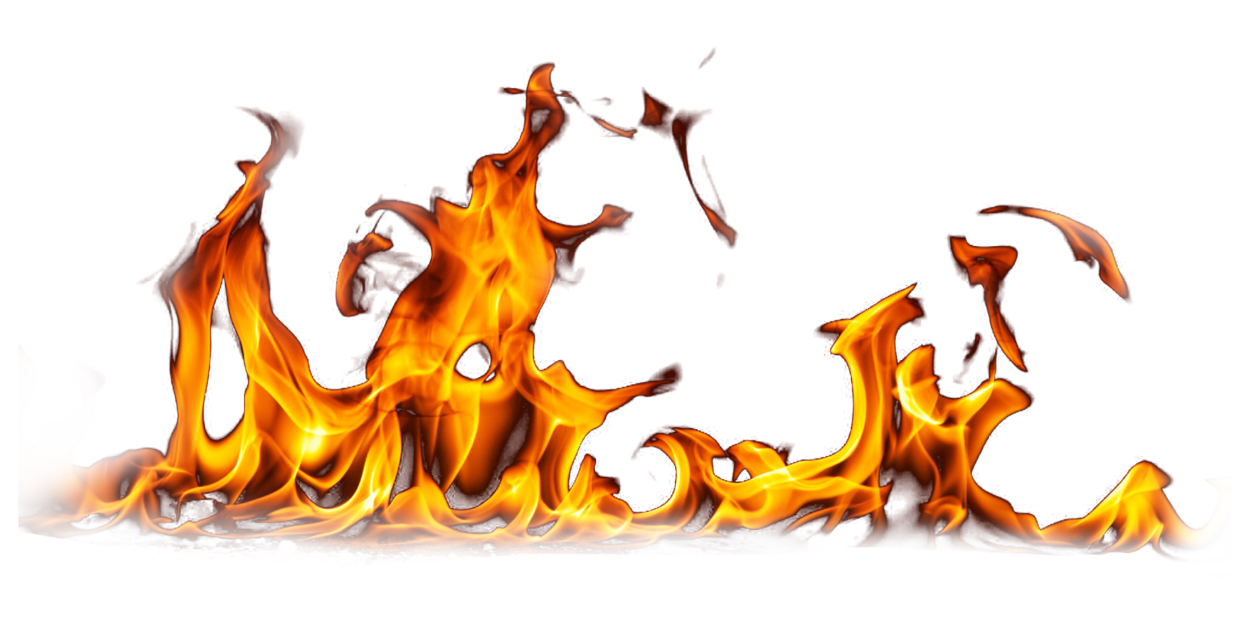 Intense Flames Isolatedon Transparent Background PNG