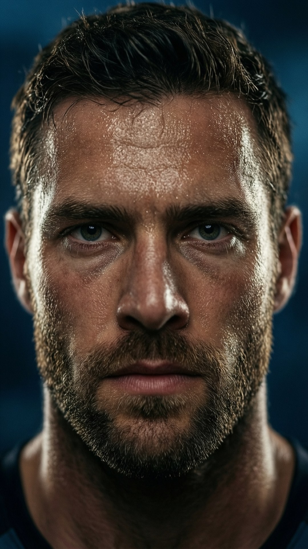 Et nærportrett som fanger Marcus Sasser's besluttsomhet og fokus.