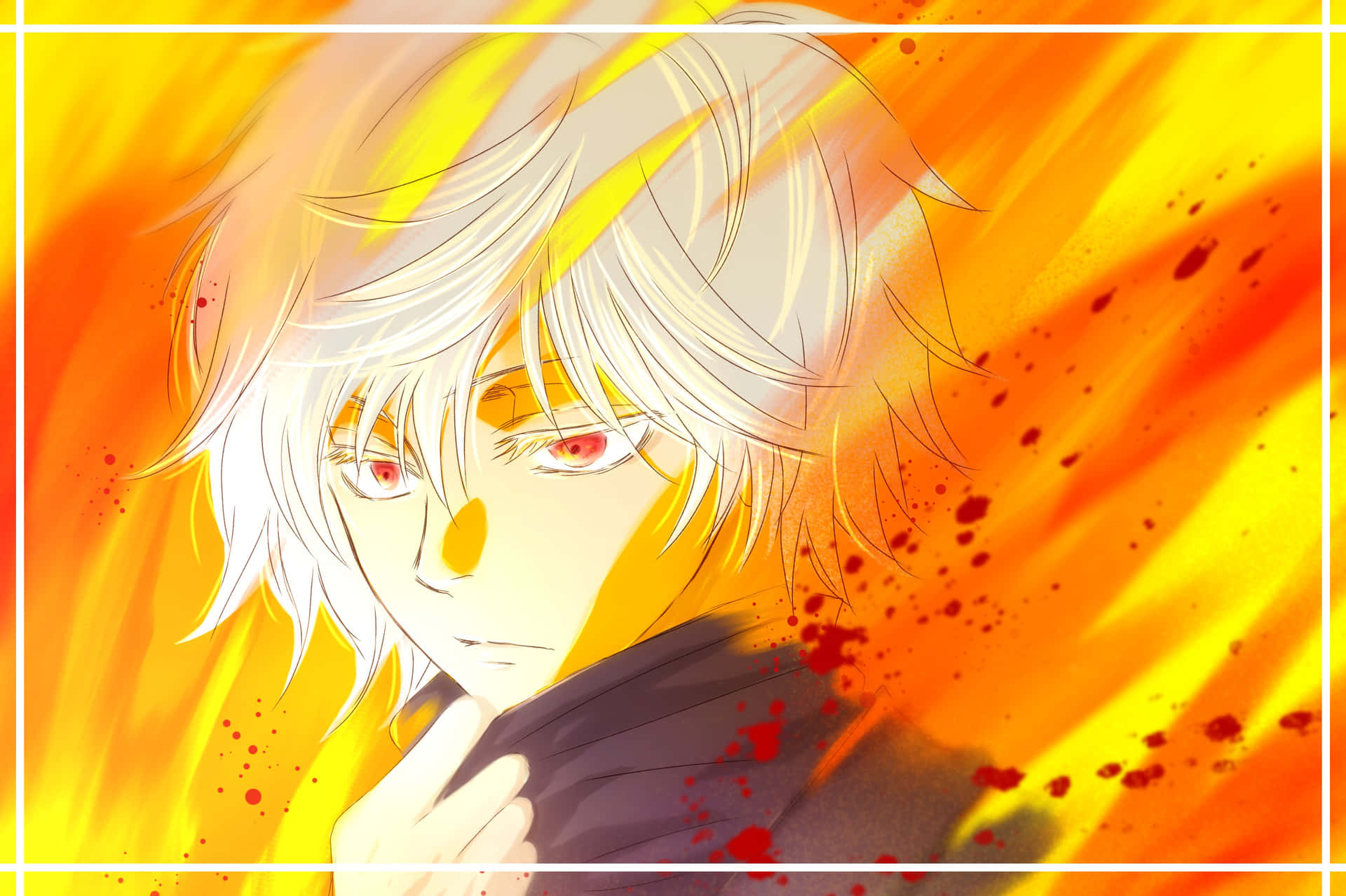 Intense_ Gaze_ Amidst_ Flames Wallpaper