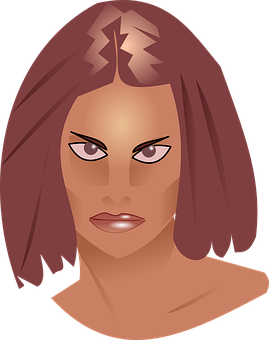 Intense Gaze Animated Character PNG