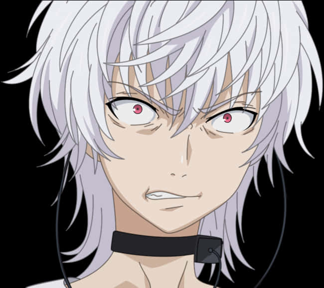 Intense Gaze Anime Character PNG