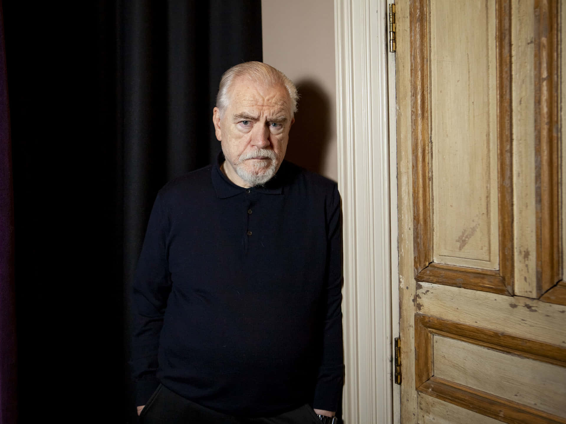 Intense_ Gaze_ Portrait_ Brian_ Cox Wallpaper