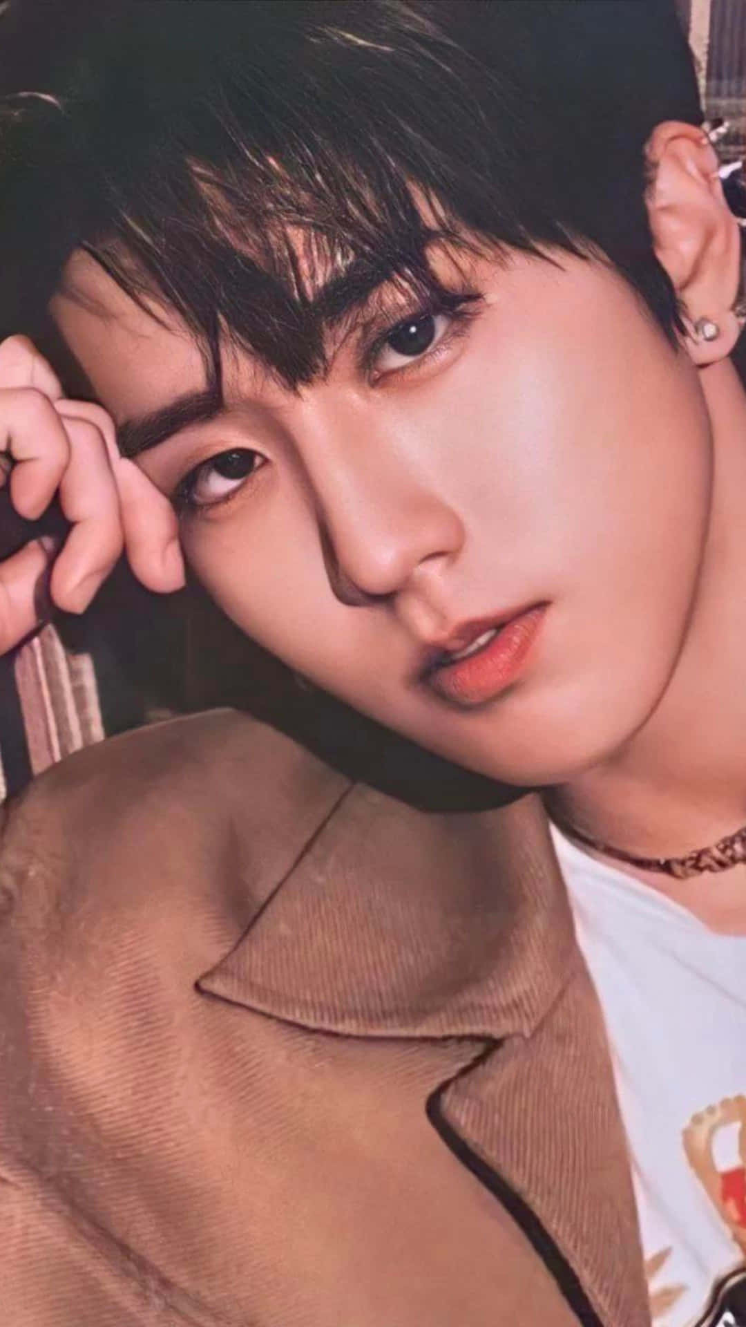 Intense_ Gaze_ Portrait_ Han_ Jisung Wallpaper