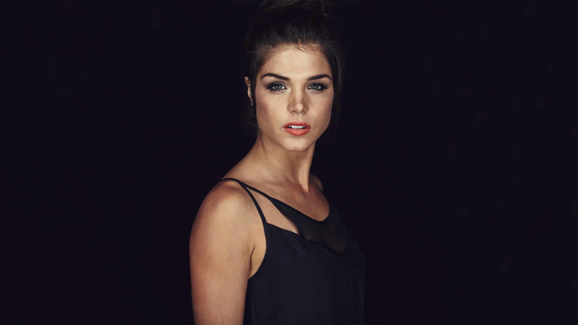 Intense_ Gaze_ Portrait_ Marie_ Avgeropoulos Wallpaper