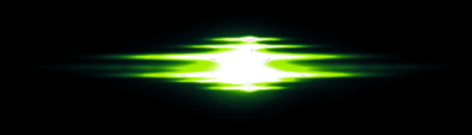 Intense Green Light Flare PNG