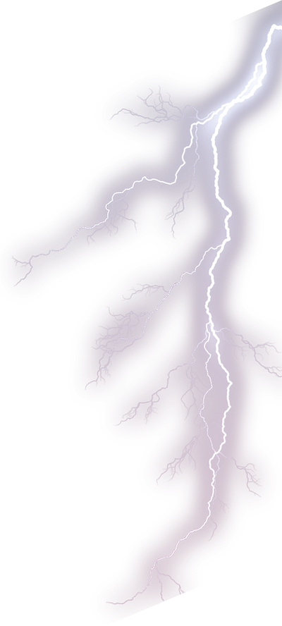 Intense Lightning Strike Illustration PNG