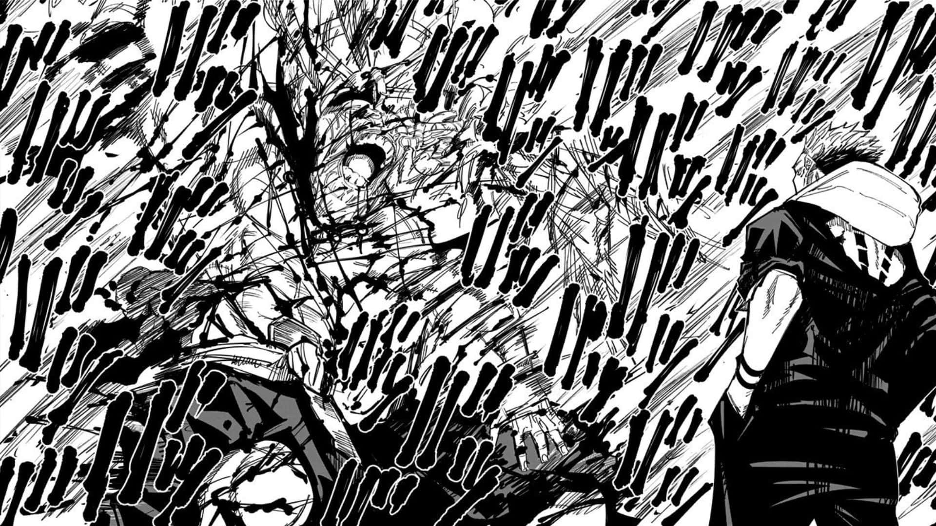 Intense Manga Battle Scene Wallpaper