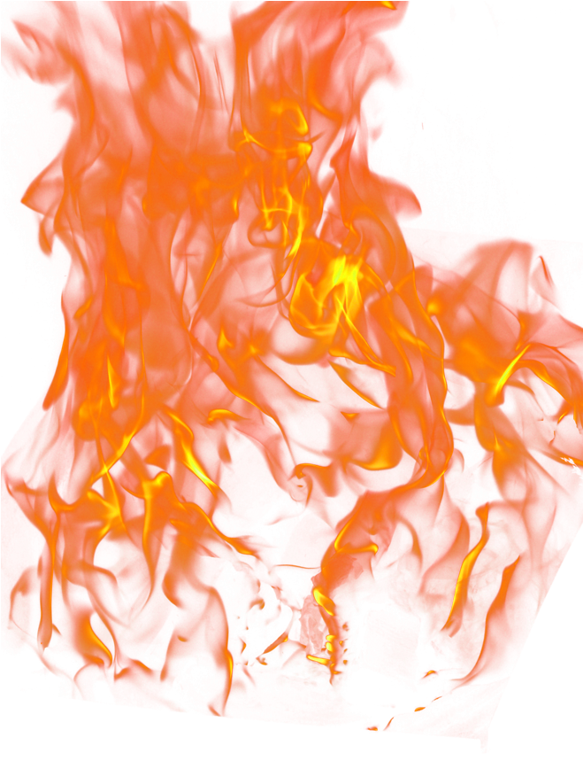 Intense Orange Flame Texture PNG