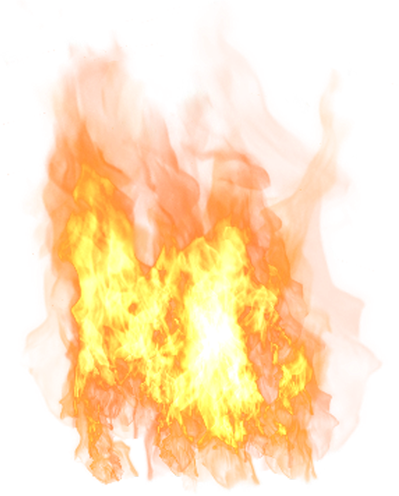 Intense Orange Flame Texture PNG