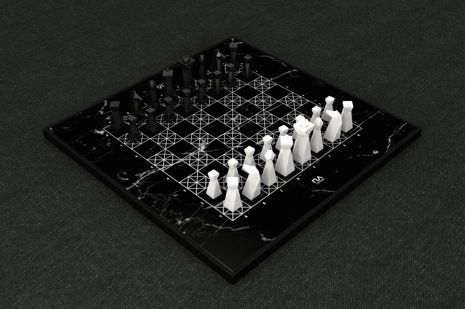 Intense Play On The Monochrome Chessboard Wallpaper