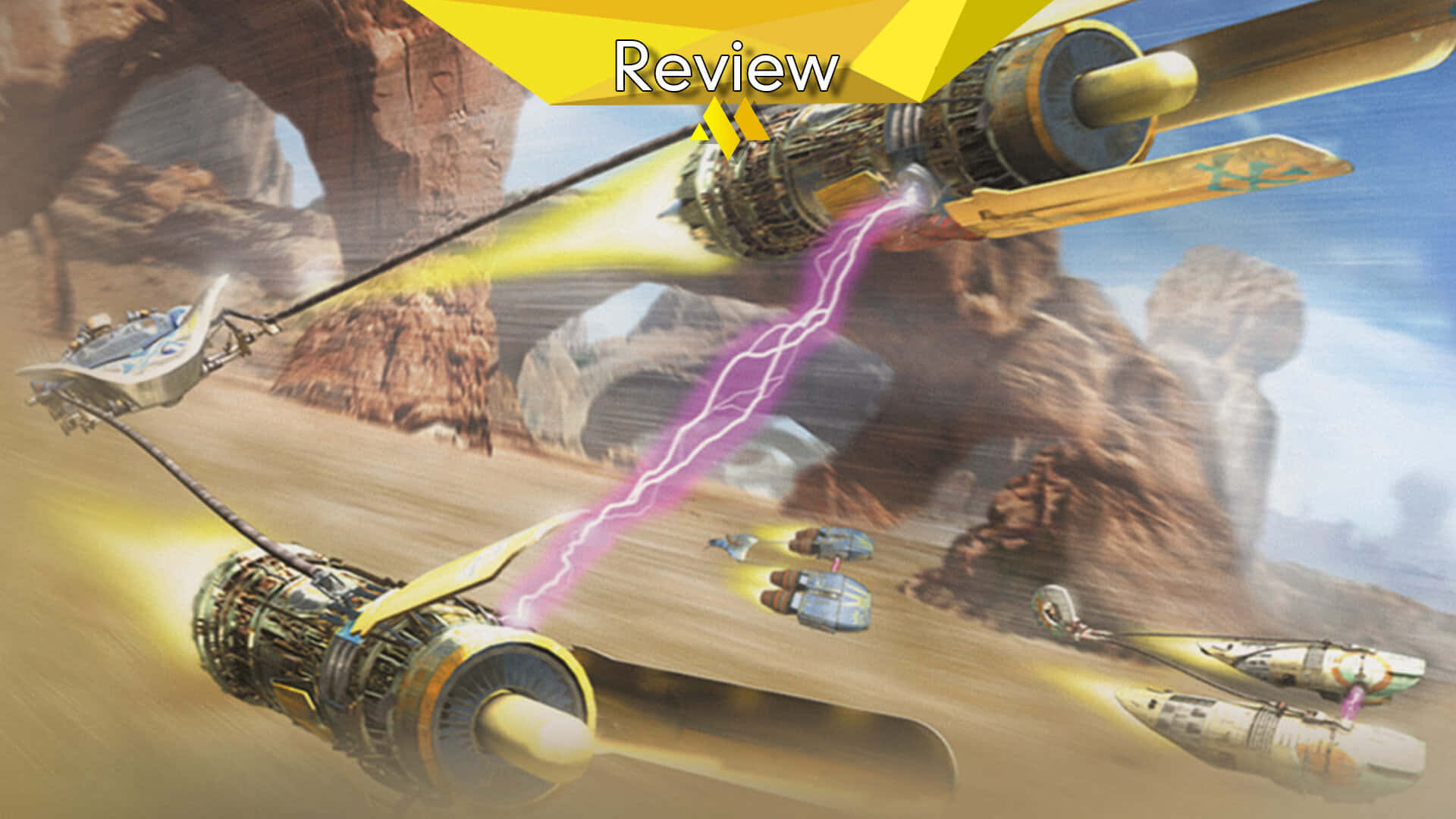 Intense Podracing Action In The Star Wars Universe Wallpaper