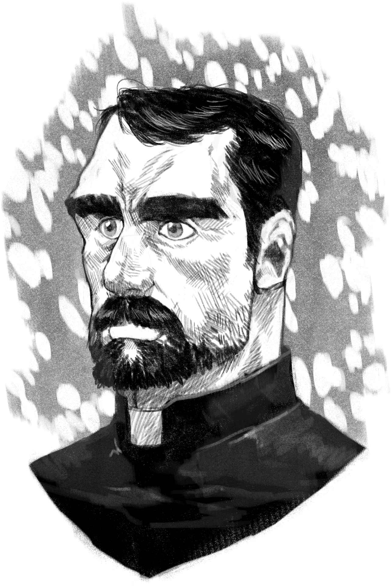 Intense Priest Sketch PNG