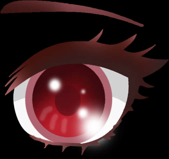 Intense Red Eye Illustration PNG