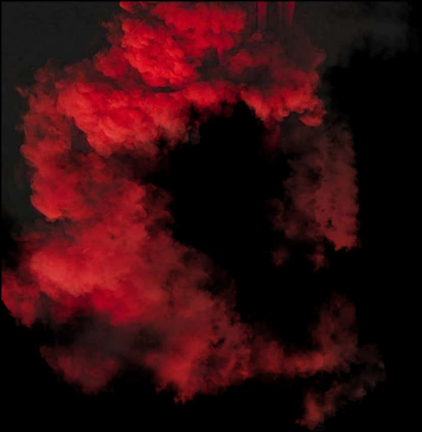 Intense Red Smoke Effect PNG