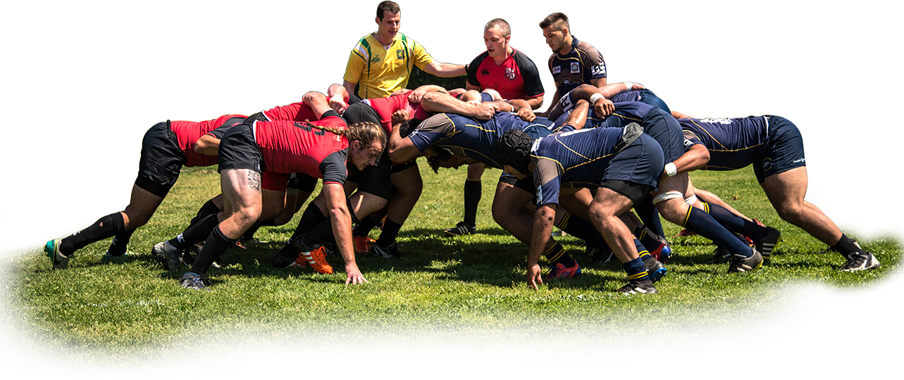 Intense Rugby Scrum Competition PNG