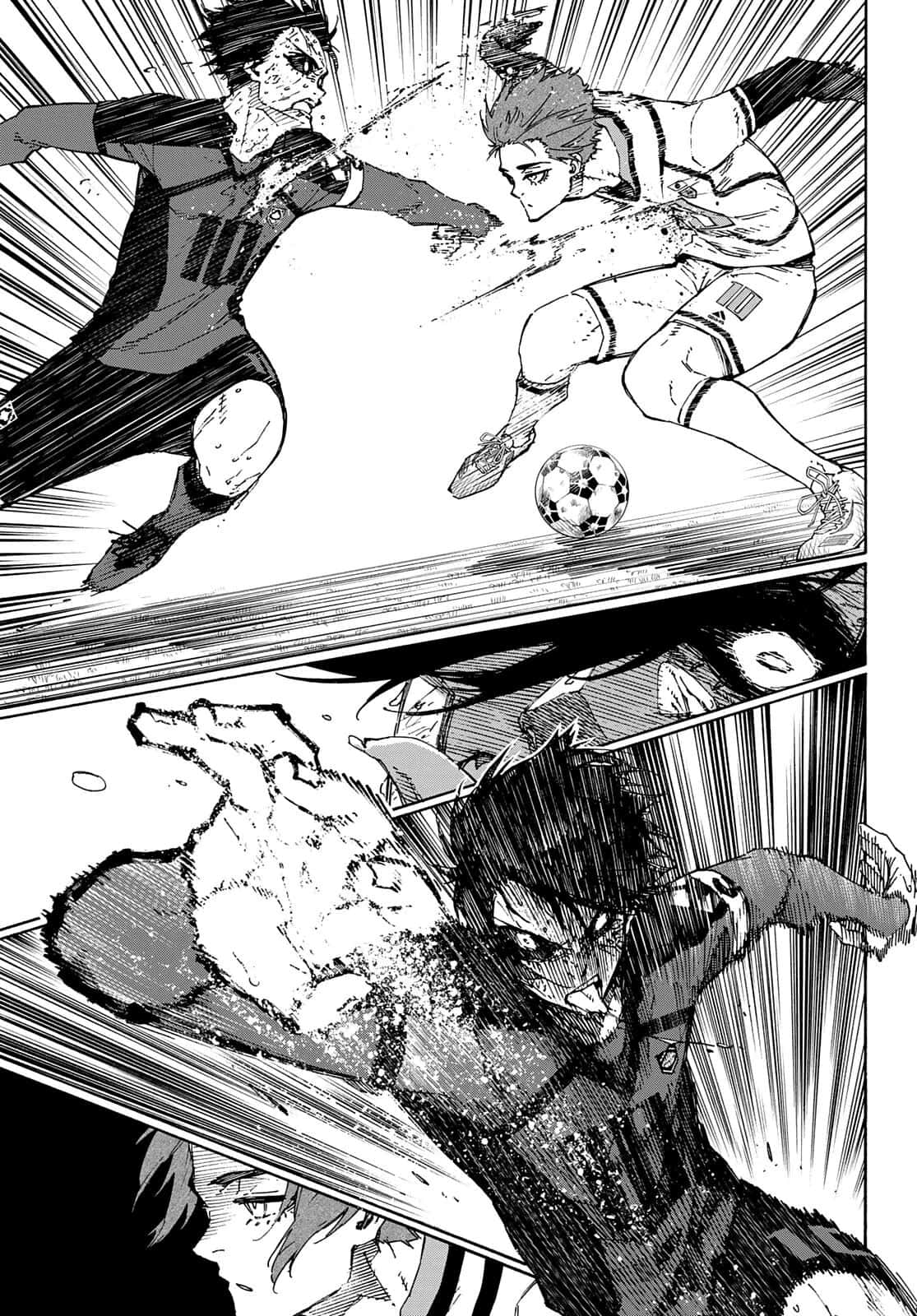 Intense Soccer Clash Blue Lock Manga Wallpaper