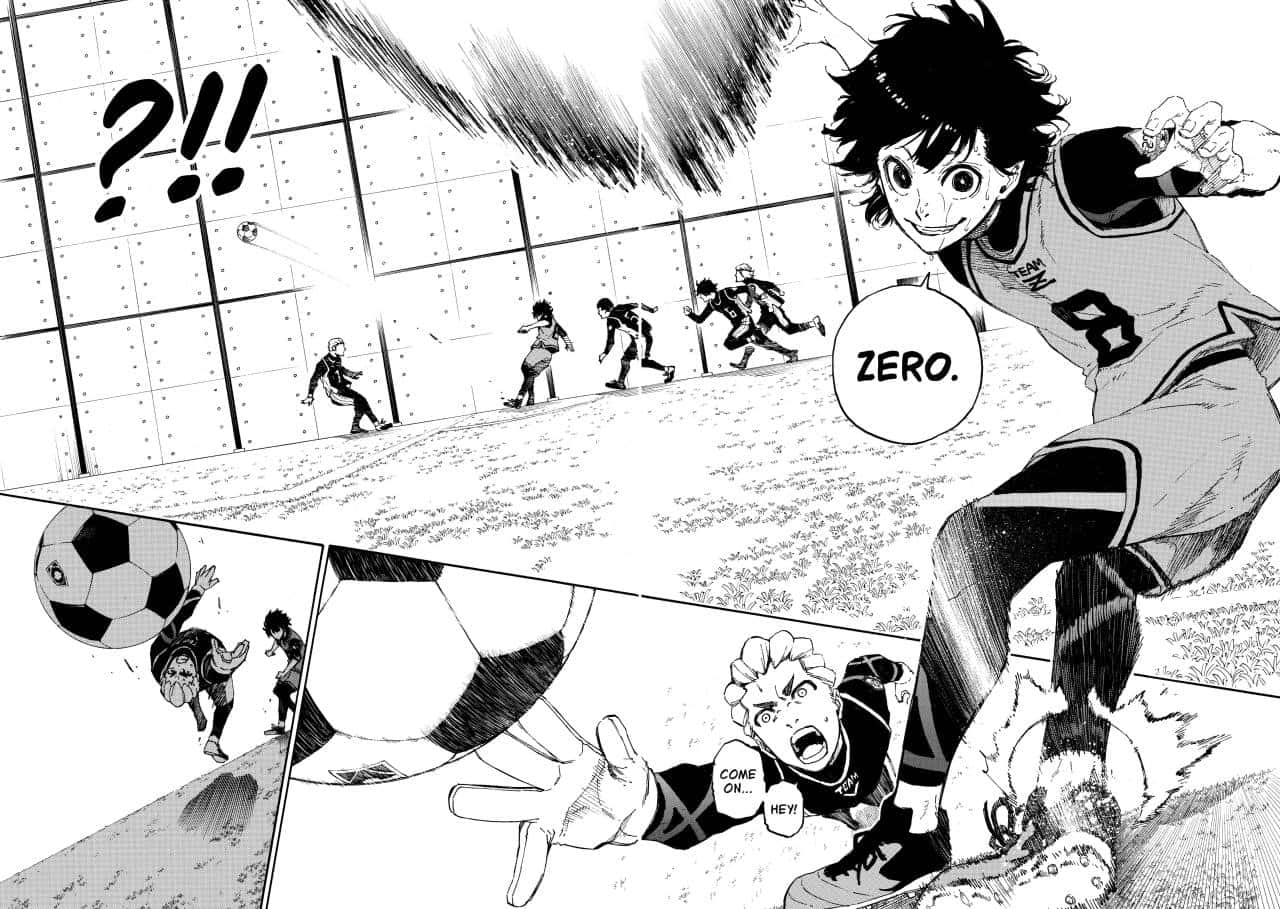 Intense Soccer Play Manga Scene Wallpaper