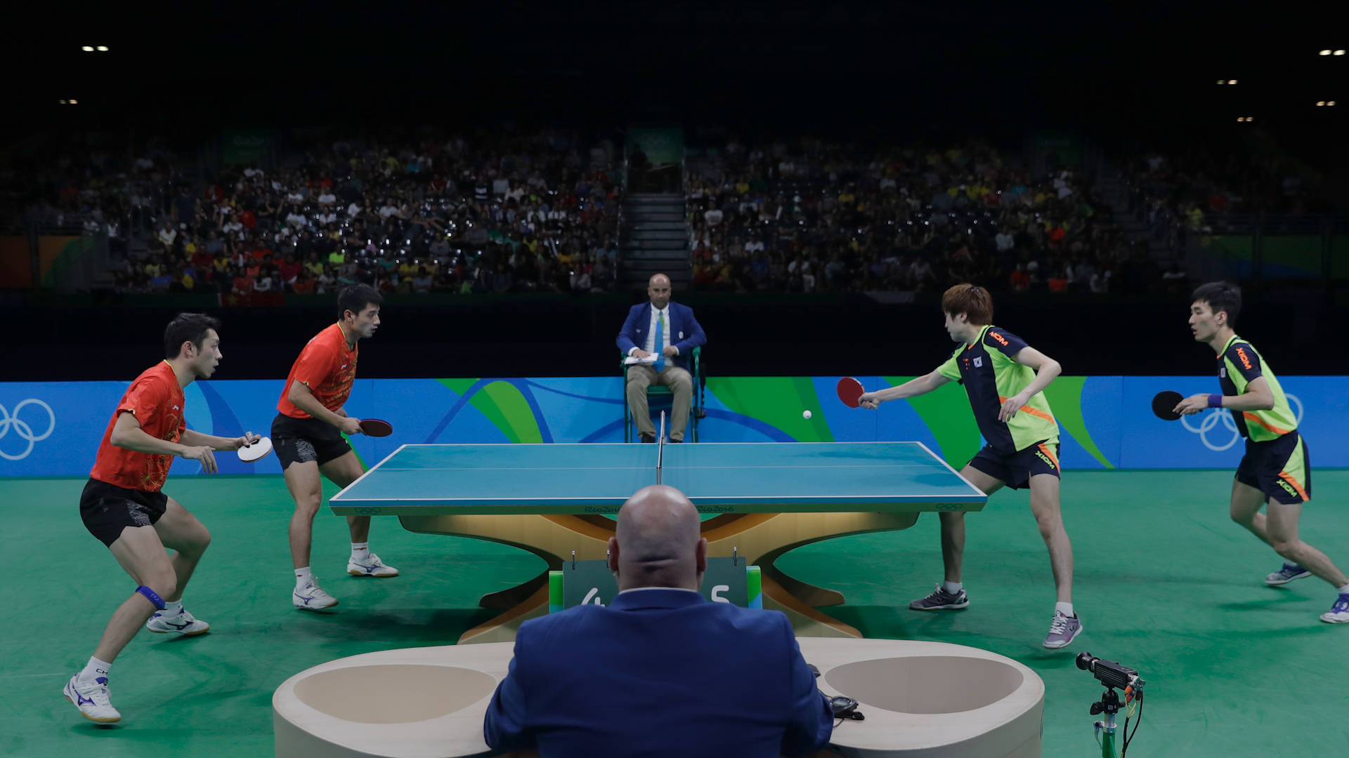 Dynamic Table Tennis Duel Wallpaper