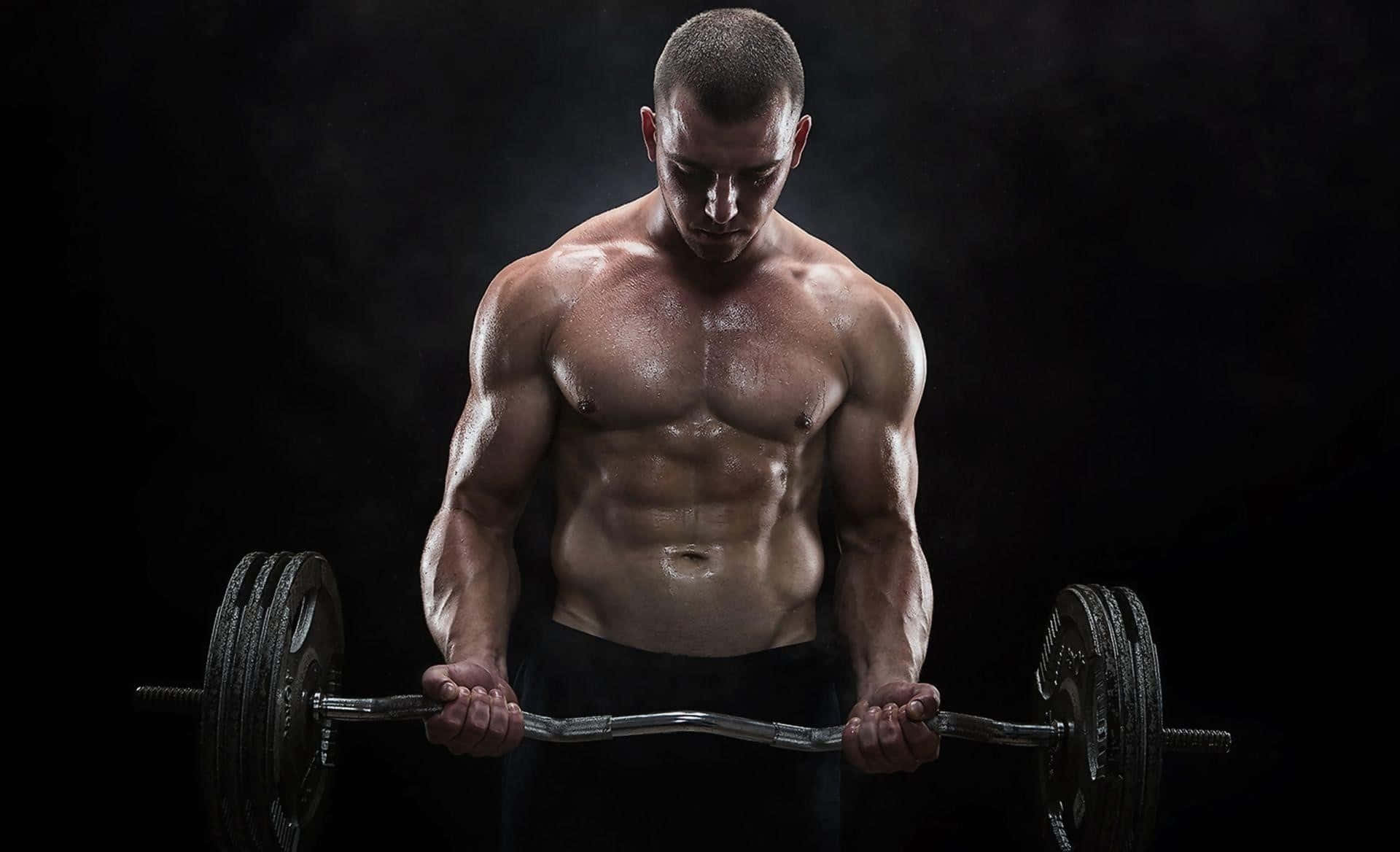 Intense Weightlifting Session Wallpaper