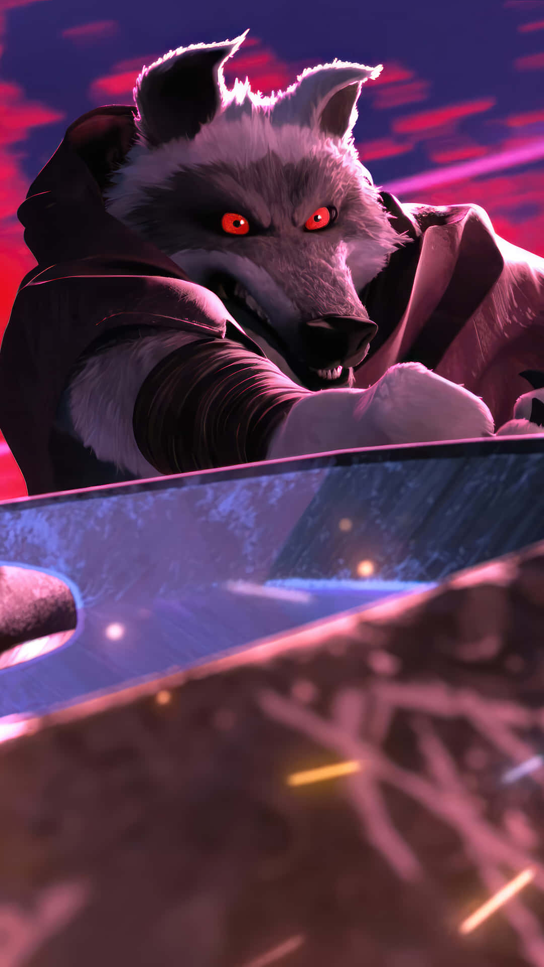 Intense Wolf Character Red Eyes Wallpaper