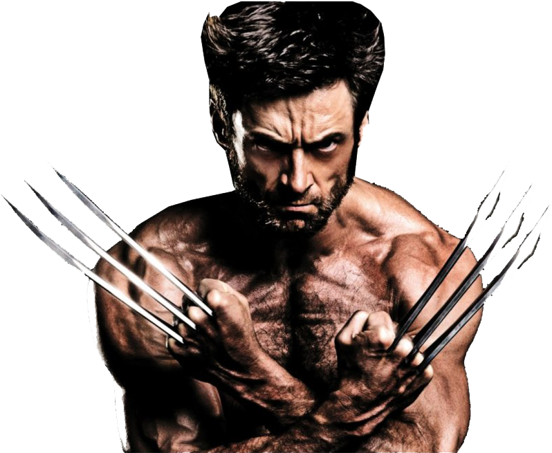 Intense Wolverine Claws Out PNG