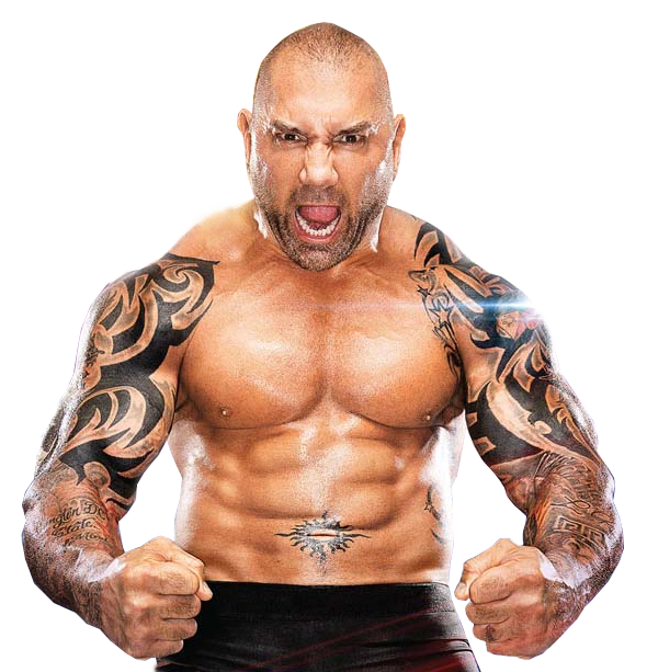 Intense Wrestler Batista Pose PNG