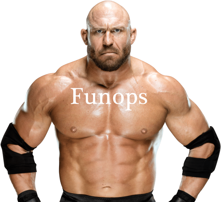 Intense Wrestler Portrait PNG