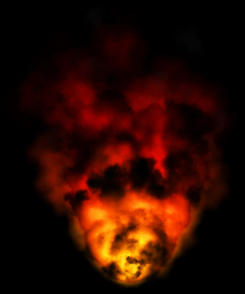 Intense_ Fire_ Smoke_ Abstract PNG