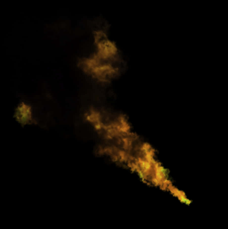 Intense_ Flame_ Smoke_ Against_ Dark_ Background PNG
