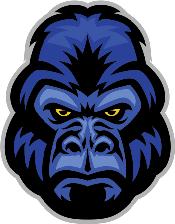 Intense_ Gorilla_ Vector_ Art PNG