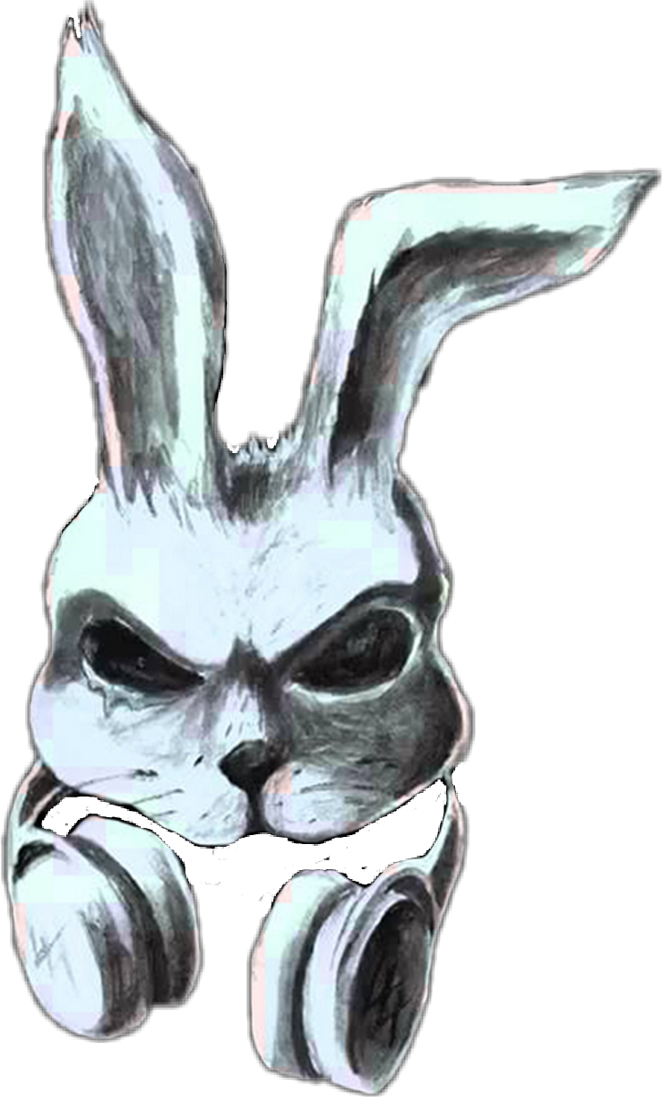 Intense_ Rabbit_ Headphones_ Artwork PNG